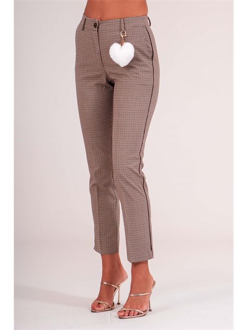 Pantalone a quadri dairesy | D0967QUADRI MARRONE